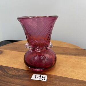 VNTG Pilgrim 6" Cranberry Vase 1980's